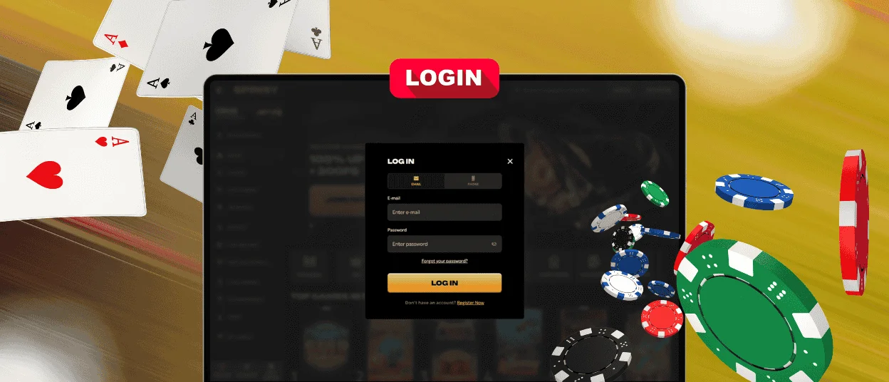 Spinsy Login Page